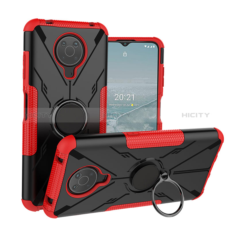 Custodia Silicone e Plastica Opaca Cover con Magnetico Anello Supporto JX1 per Nokia G10