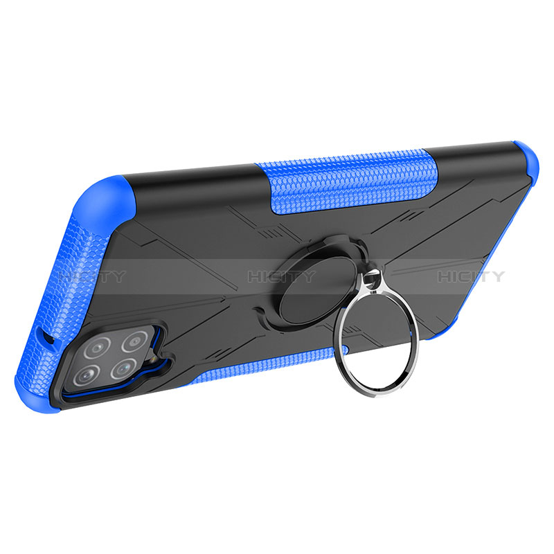 Custodia Silicone e Plastica Opaca Cover con Magnetico Anello Supporto JX1 per Samsung Galaxy A12