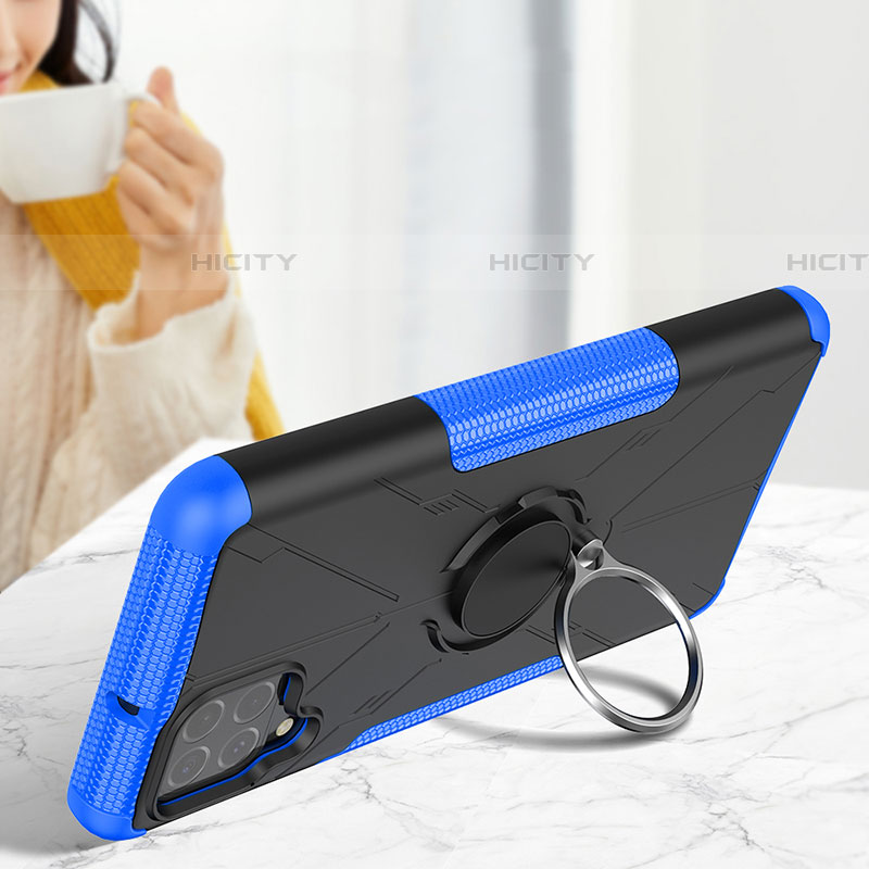 Custodia Silicone e Plastica Opaca Cover con Magnetico Anello Supporto JX1 per Samsung Galaxy F62 5G