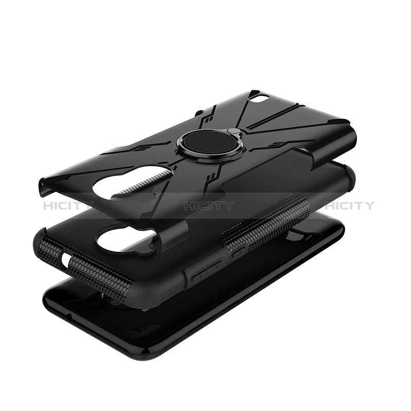 Custodia Silicone e Plastica Opaca Cover con Magnetico Anello Supporto JX2 per Nokia C30
