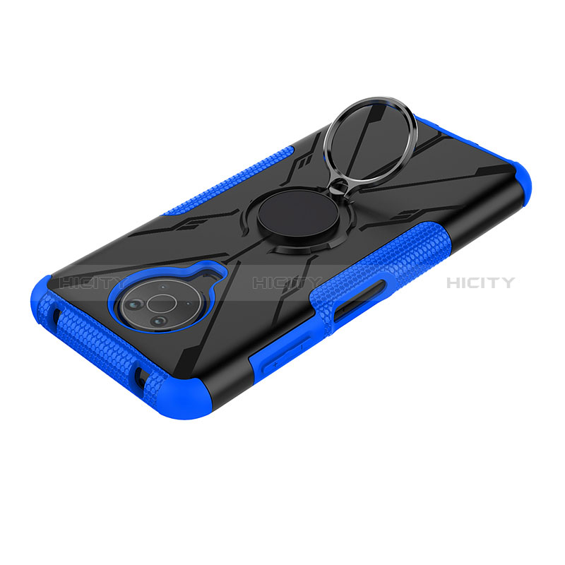 Custodia Silicone e Plastica Opaca Cover con Magnetico Anello Supporto JX2 per Nokia G10