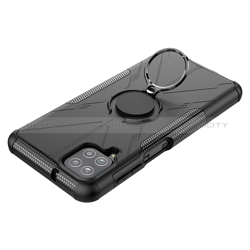 Custodia Silicone e Plastica Opaca Cover con Magnetico Anello Supporto JX2 per Samsung Galaxy A12 Nacho
