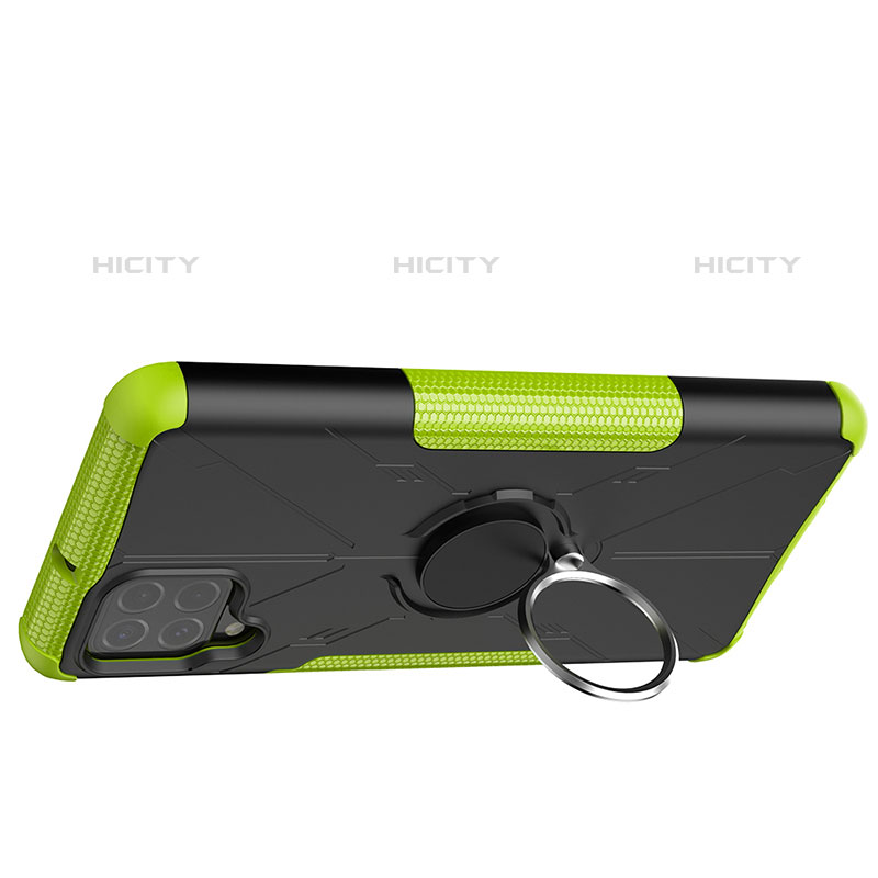 Custodia Silicone e Plastica Opaca Cover con Magnetico Anello Supporto JX2 per Samsung Galaxy M62 4G Verde