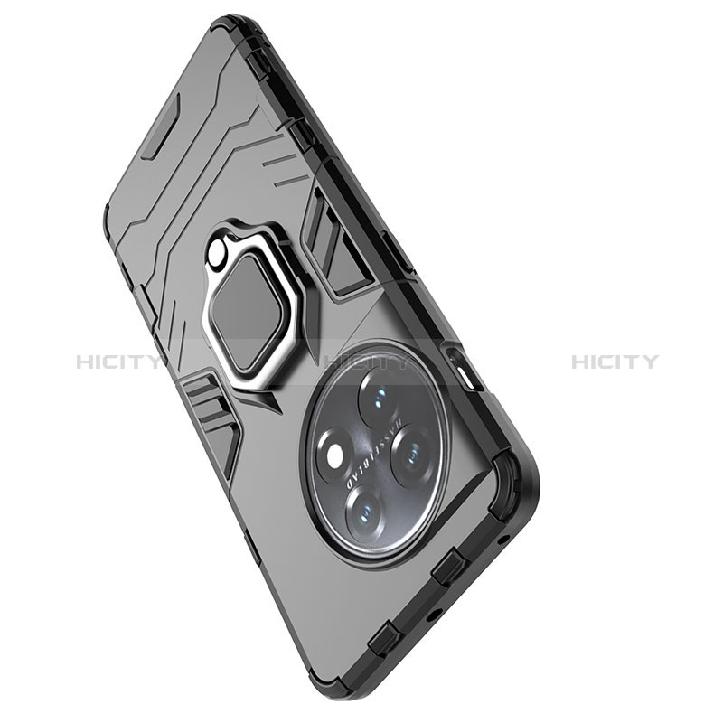 Custodia Silicone e Plastica Opaca Cover con Magnetico Anello Supporto KC1 per OnePlus 11 5G