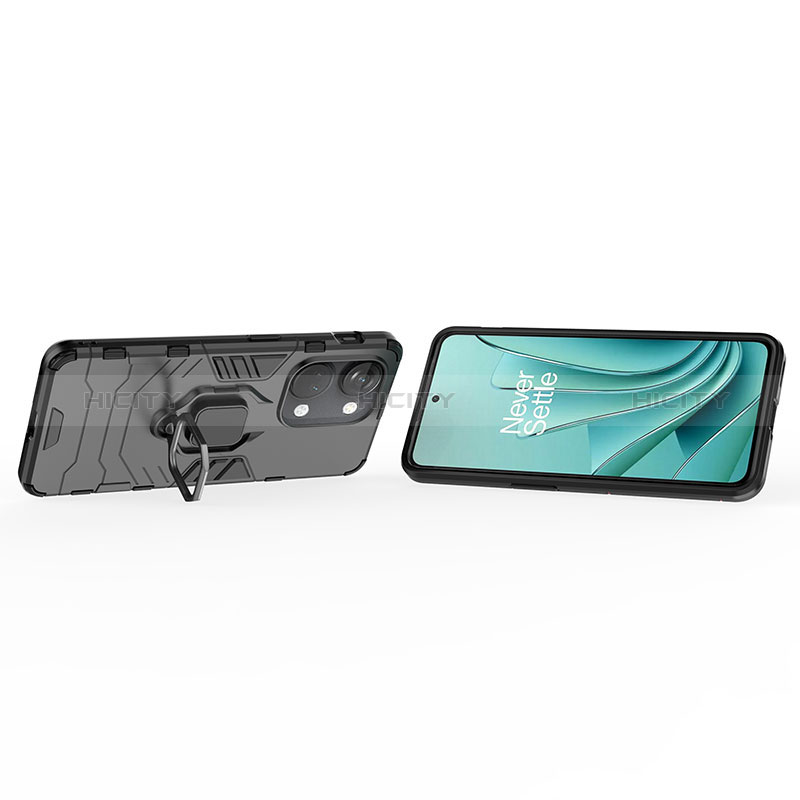 Custodia Silicone e Plastica Opaca Cover con Magnetico Anello Supporto KC1 per OnePlus Ace 2V 5G