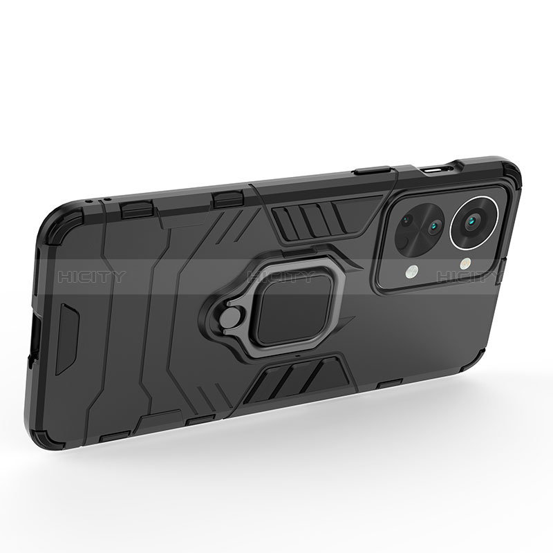 Custodia Silicone e Plastica Opaca Cover con Magnetico Anello Supporto KC1 per OnePlus Nord 2T 5G