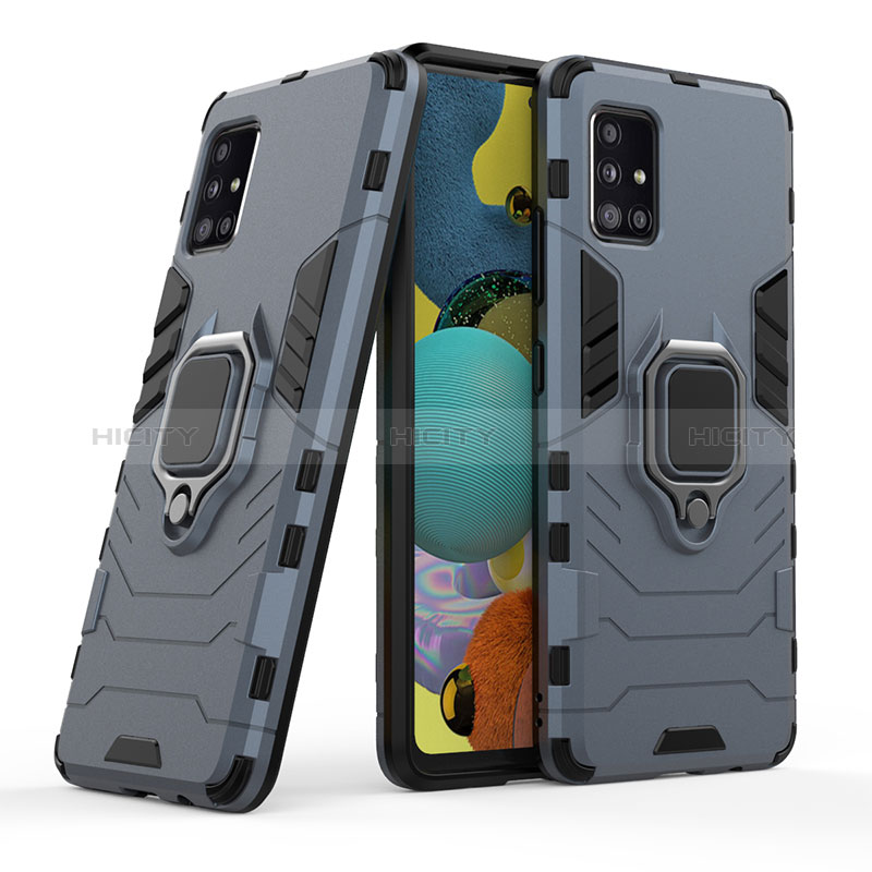 Custodia Silicone e Plastica Opaca Cover con Magnetico Anello Supporto KC1 per Samsung Galaxy M40S