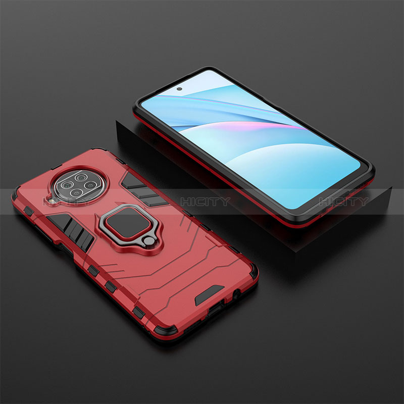 Custodia Silicone e Plastica Opaca Cover con Magnetico Anello Supporto KC1 per Xiaomi Mi 10i 5G