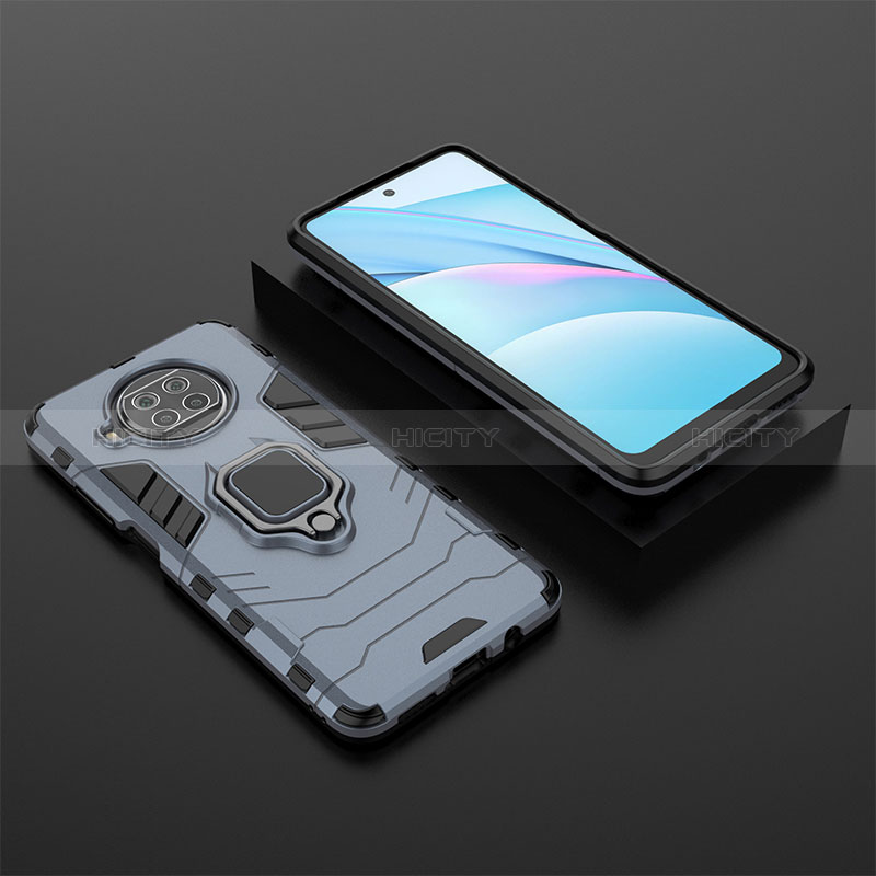 Custodia Silicone e Plastica Opaca Cover con Magnetico Anello Supporto KC1 per Xiaomi Mi 10i 5G