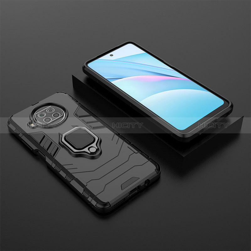 Custodia Silicone e Plastica Opaca Cover con Magnetico Anello Supporto KC1 per Xiaomi Mi 10T Lite 5G