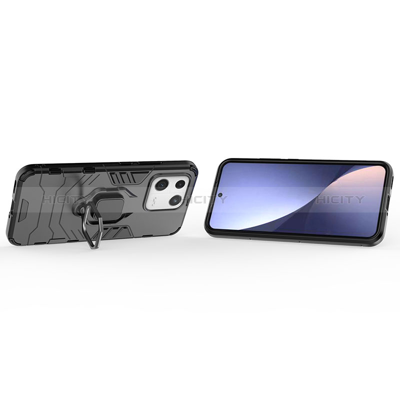 Custodia Silicone e Plastica Opaca Cover con Magnetico Anello Supporto KC1 per Xiaomi Mi 13 5G