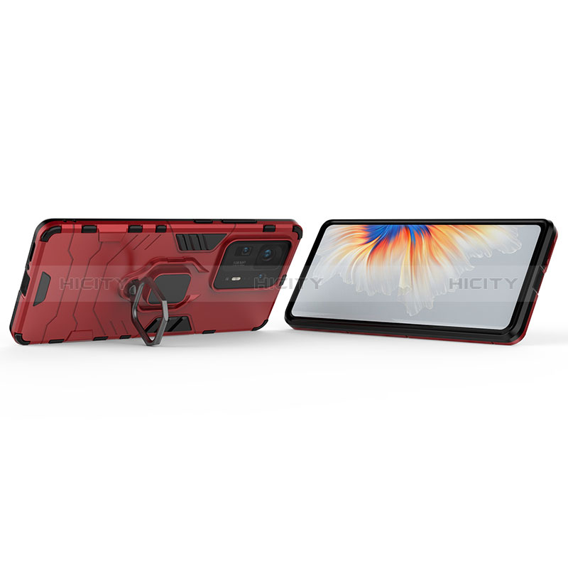 Custodia Silicone e Plastica Opaca Cover con Magnetico Anello Supporto KC1 per Xiaomi Mi Mix 4 5G
