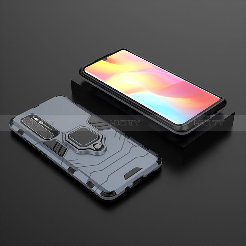 Custodia Silicone e Plastica Opaca Cover con Magnetico Anello Supporto KC1 per Xiaomi Mi Note 10 Lite