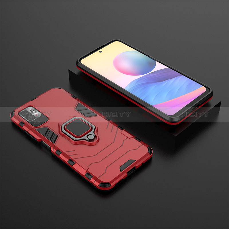 Custodia Silicone e Plastica Opaca Cover con Magnetico Anello Supporto KC1 per Xiaomi Redmi Note 11 SE 5G