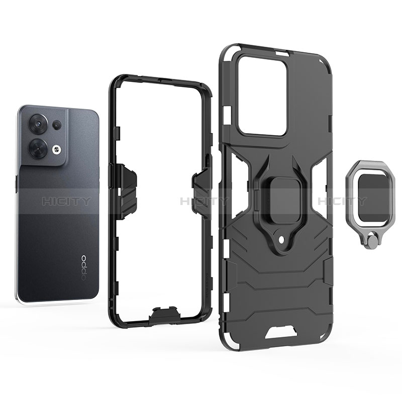 Custodia Silicone e Plastica Opaca Cover con Magnetico Anello Supporto KC1 per Xiaomi Redmi Note 13 5G