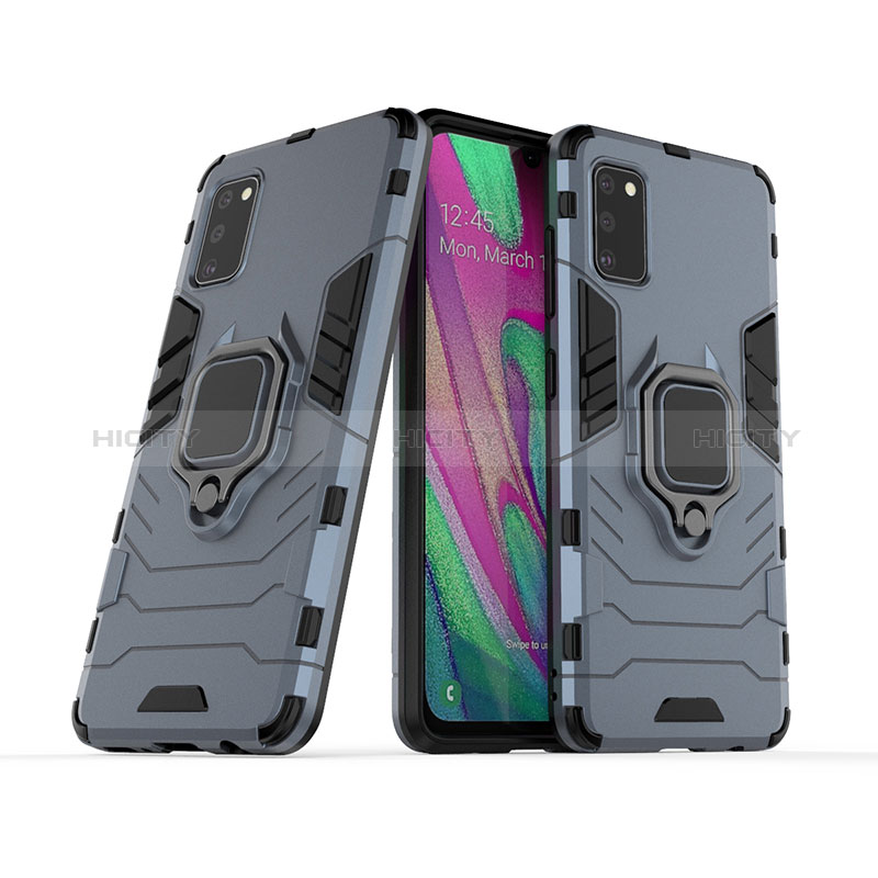 Custodia Silicone e Plastica Opaca Cover con Magnetico Anello Supporto KC2 per Samsung Galaxy A41