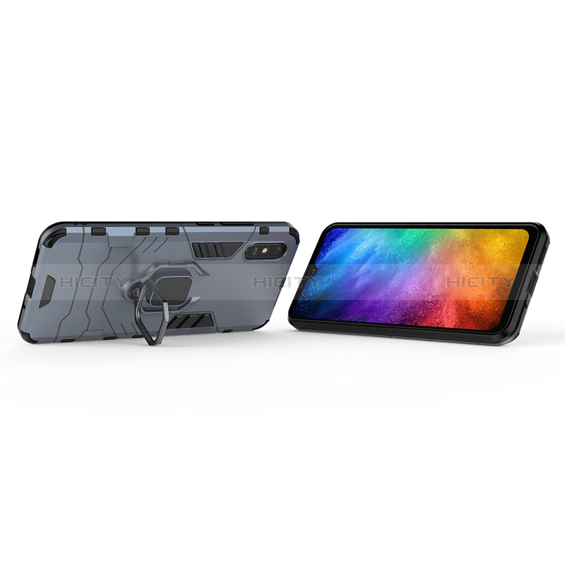 Custodia Silicone e Plastica Opaca Cover con Magnetico Anello Supporto KC2 per Xiaomi Redmi 9AT