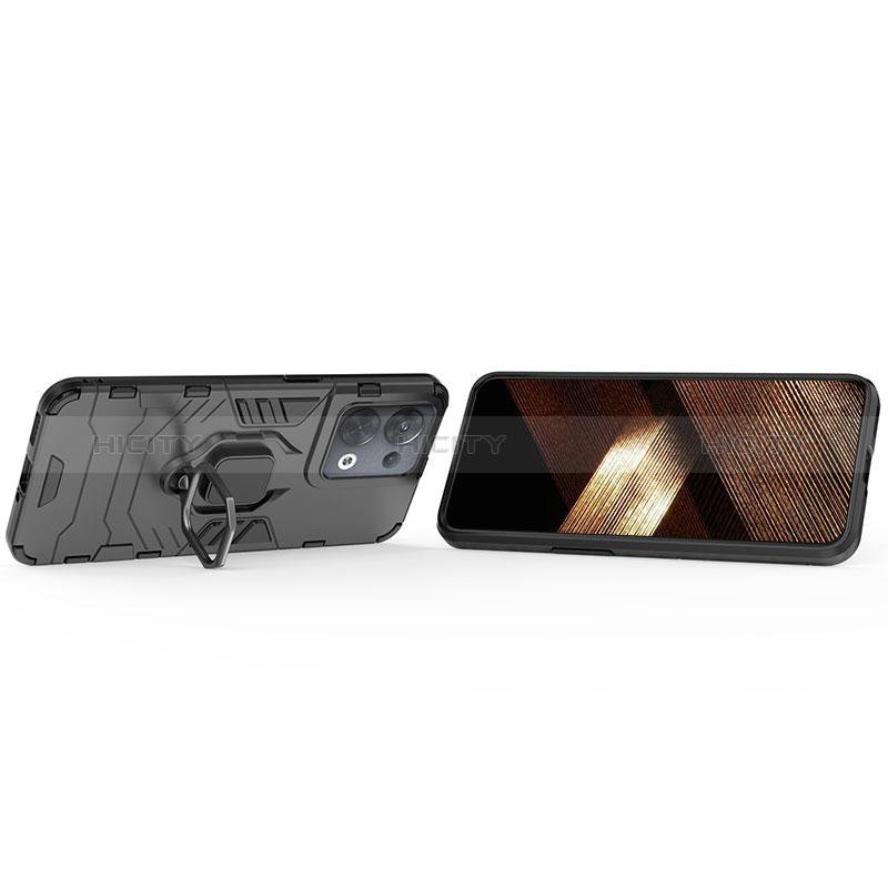 Custodia Silicone e Plastica Opaca Cover con Magnetico Anello Supporto KC2 per Xiaomi Redmi Note 13 5G