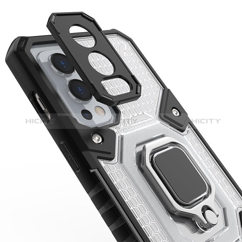 Custodia Silicone e Plastica Opaca Cover con Magnetico Anello Supporto KC3 per OnePlus Nord 2 5G