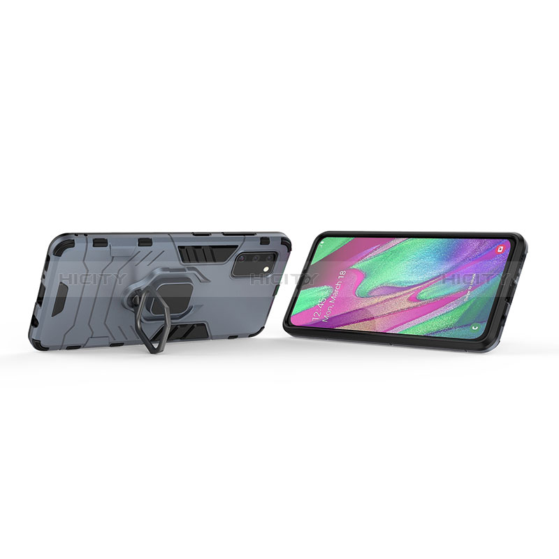 Custodia Silicone e Plastica Opaca Cover con Magnetico Anello Supporto KC3 per Samsung Galaxy A41