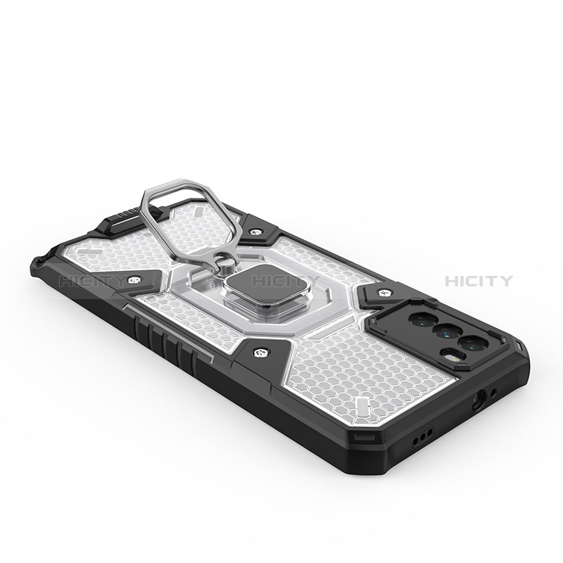 Custodia Silicone e Plastica Opaca Cover con Magnetico Anello Supporto KC3 per Xiaomi Poco M3