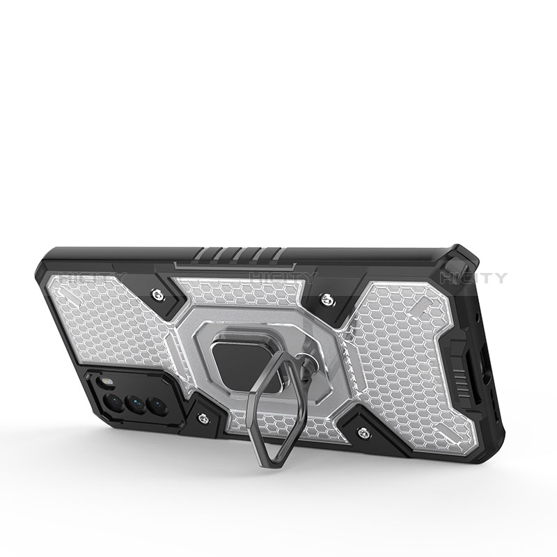 Custodia Silicone e Plastica Opaca Cover con Magnetico Anello Supporto KC3 per Xiaomi Poco M3