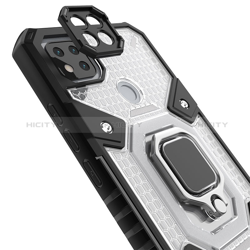 Custodia Silicone e Plastica Opaca Cover con Magnetico Anello Supporto KC3 per Xiaomi Redmi 9C NFC