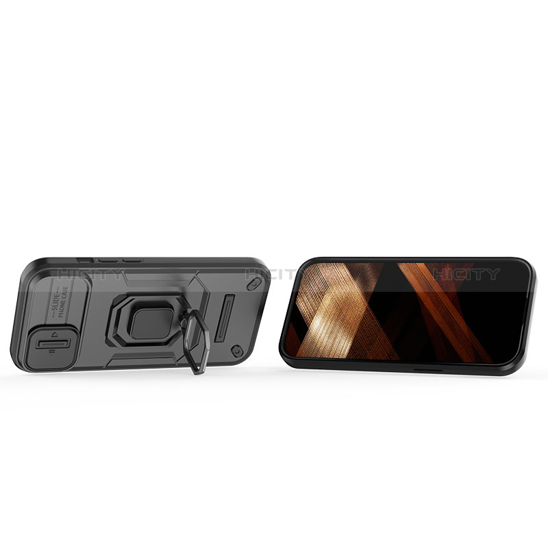 Custodia Silicone e Plastica Opaca Cover con Magnetico Anello Supporto KC4 per Apple iPhone 14 Plus