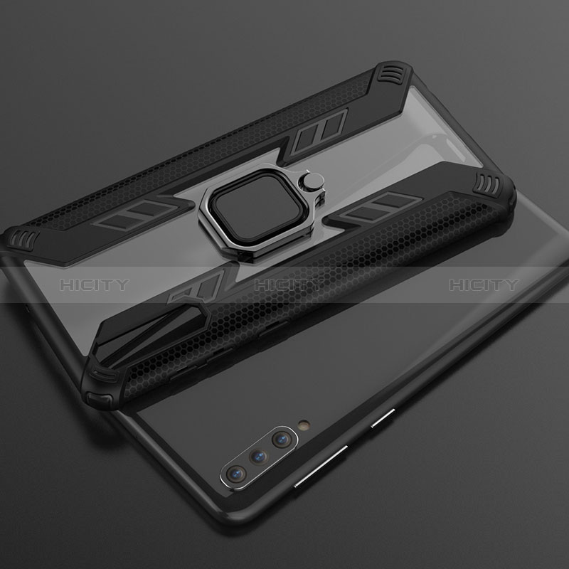 Custodia Silicone e Plastica Opaca Cover con Magnetico Anello Supporto KC4 per Samsung Galaxy A50S