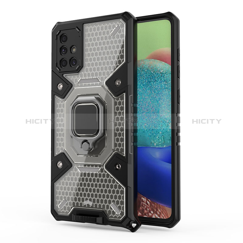 Custodia Silicone e Plastica Opaca Cover con Magnetico Anello Supporto KC4 per Samsung Galaxy A71 4G A715