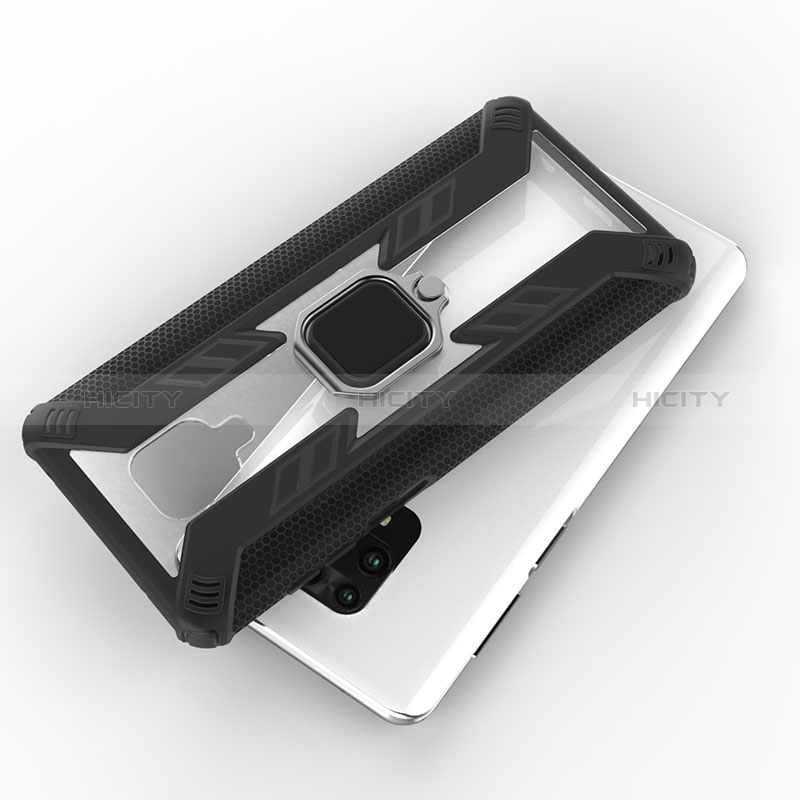Custodia Silicone e Plastica Opaca Cover con Magnetico Anello Supporto KC6 per Xiaomi Poco M2 Pro