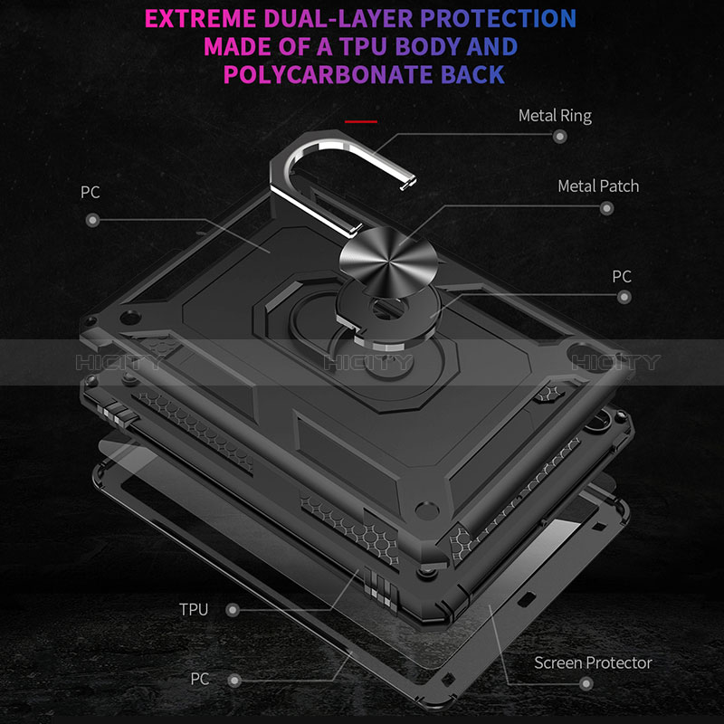 Custodia Silicone e Plastica Opaca Cover con Magnetico Anello Supporto MQ1 per Apple iPad 10.2 (2019)