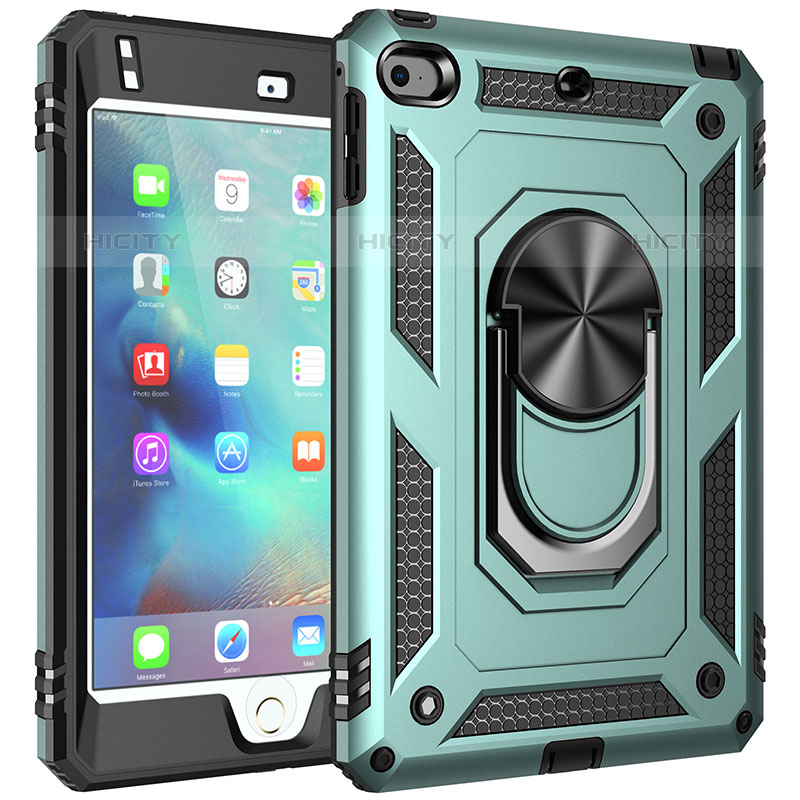 Custodia Silicone e Plastica Opaca Cover con Magnetico Anello Supporto MQ1 per Apple iPad Mini 4