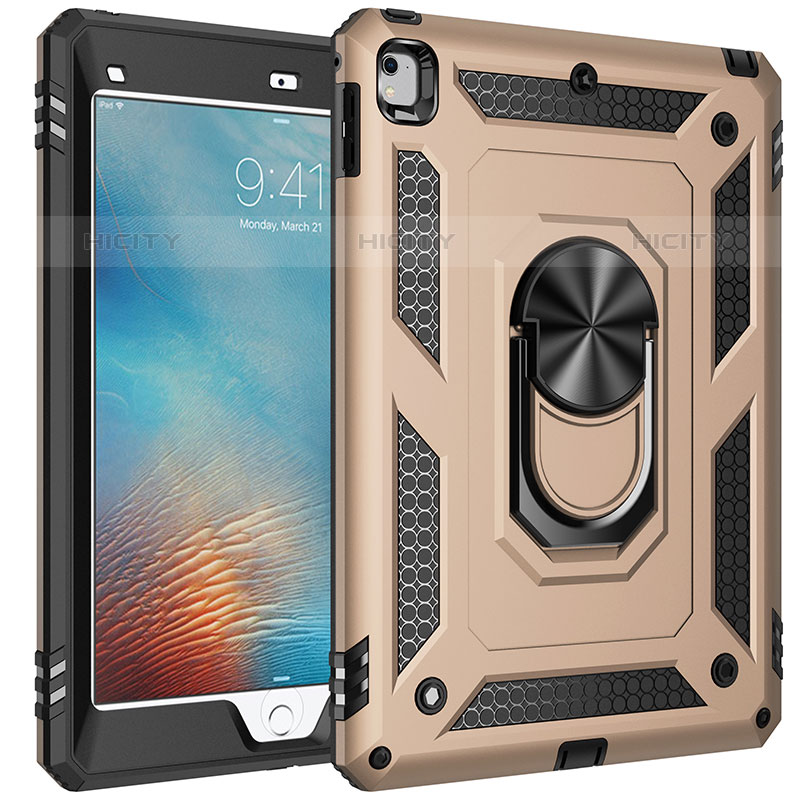 Custodia Silicone e Plastica Opaca Cover con Magnetico Anello Supporto MQ1 per Apple iPad Pro 9.7