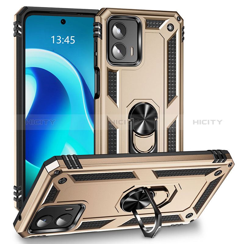 Custodia Silicone e Plastica Opaca Cover con Magnetico Anello Supporto MQ1 per Motorola Moto G 5G (2023)