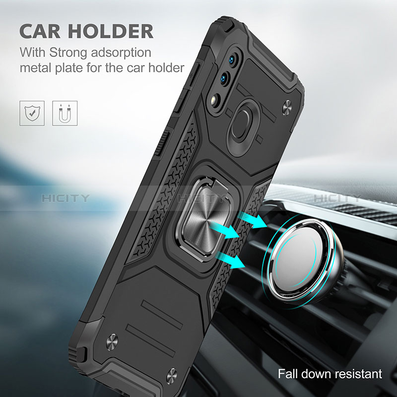 Custodia Silicone e Plastica Opaca Cover con Magnetico Anello Supporto MQ1 per Samsung Galaxy A20