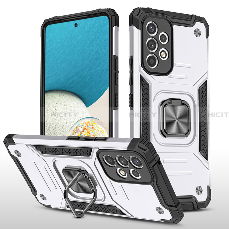 Custodia Silicone e Plastica Opaca Cover con Magnetico Anello Supporto MQ1 per Samsung Galaxy A33 5G