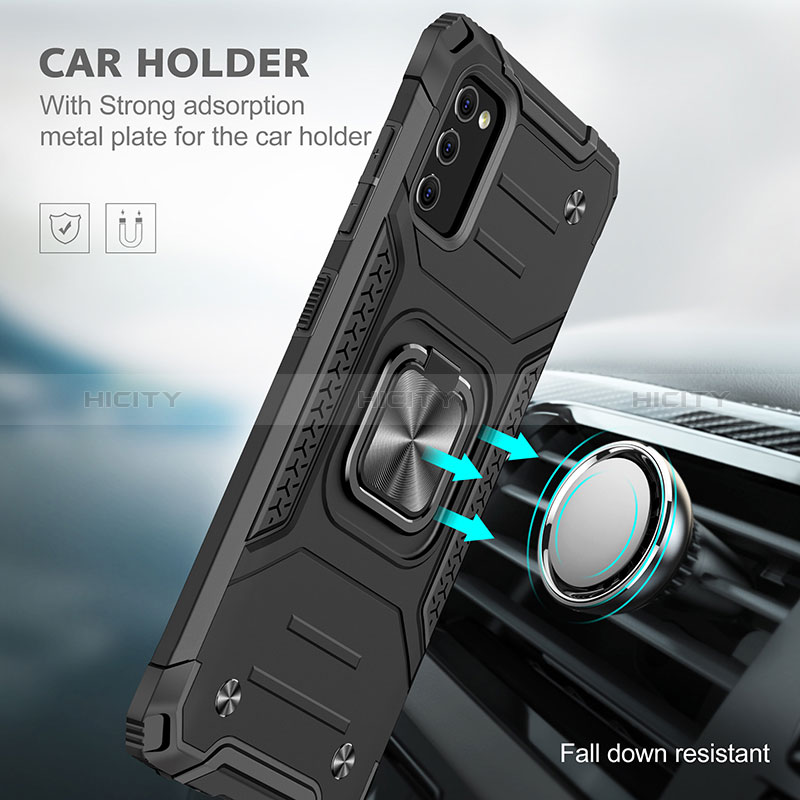 Custodia Silicone e Plastica Opaca Cover con Magnetico Anello Supporto MQ1 per Samsung Galaxy A41