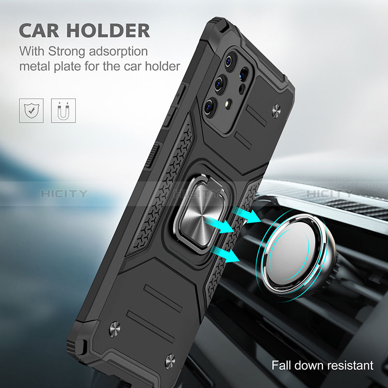Custodia Silicone e Plastica Opaca Cover con Magnetico Anello Supporto MQ1 per Samsung Galaxy S10 Lite