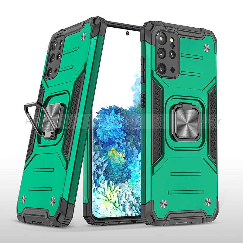 Custodia Silicone e Plastica Opaca Cover con Magnetico Anello Supporto MQ1 per Samsung Galaxy S20 Plus 5G