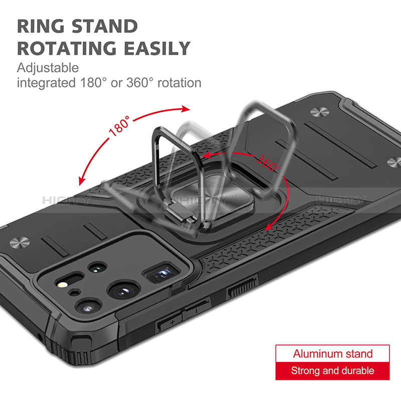 Custodia Silicone e Plastica Opaca Cover con Magnetico Anello Supporto MQ1 per Samsung Galaxy S20 Ultra 5G