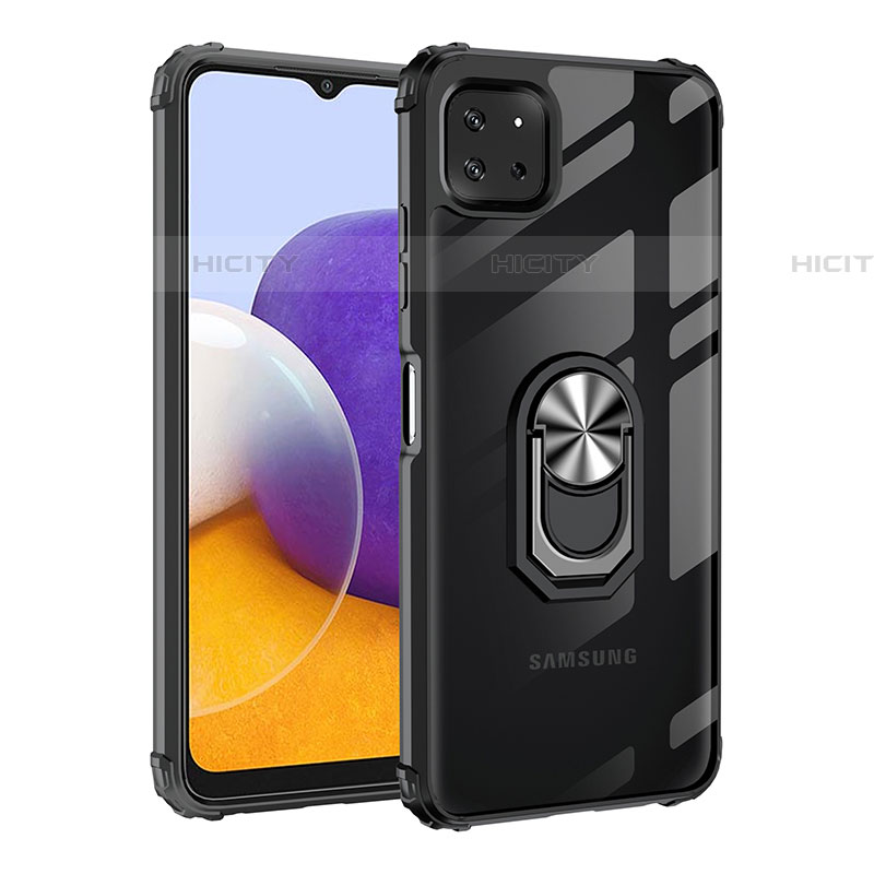 Custodia Silicone e Plastica Opaca Cover con Magnetico Anello Supporto MQ2 per Samsung Galaxy F42 5G