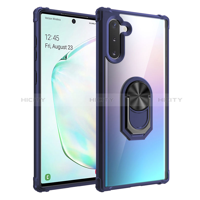 Custodia Silicone e Plastica Opaca Cover con Magnetico Anello Supporto MQ2 per Samsung Galaxy Note 10 5G