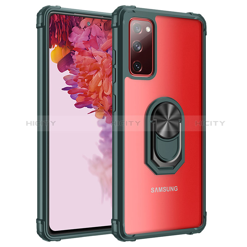Custodia Silicone e Plastica Opaca Cover con Magnetico Anello Supporto MQ2 per Samsung Galaxy S20 FE (2022) 5G
