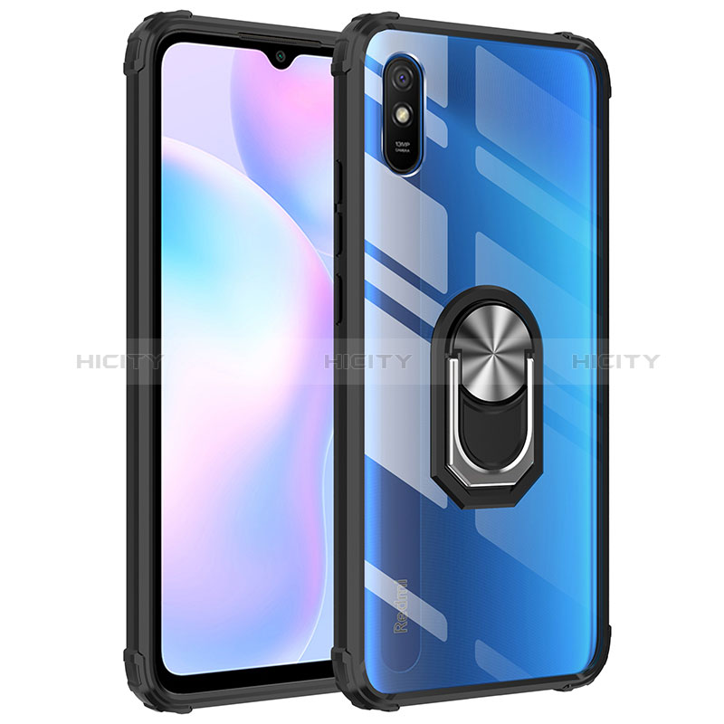 Custodia Silicone e Plastica Opaca Cover con Magnetico Anello Supporto MQ2 per Xiaomi Redmi 9AT