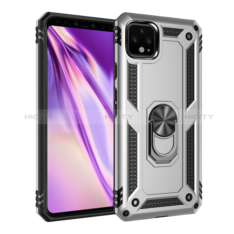 Custodia Silicone e Plastica Opaca Cover con Magnetico Anello Supporto MQ3 per Google Pixel 4 XL