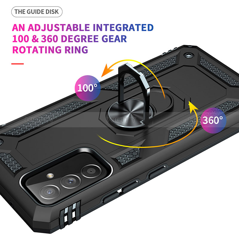 Custodia Silicone e Plastica Opaca Cover con Magnetico Anello Supporto MQ3 per Samsung Galaxy A15 5G