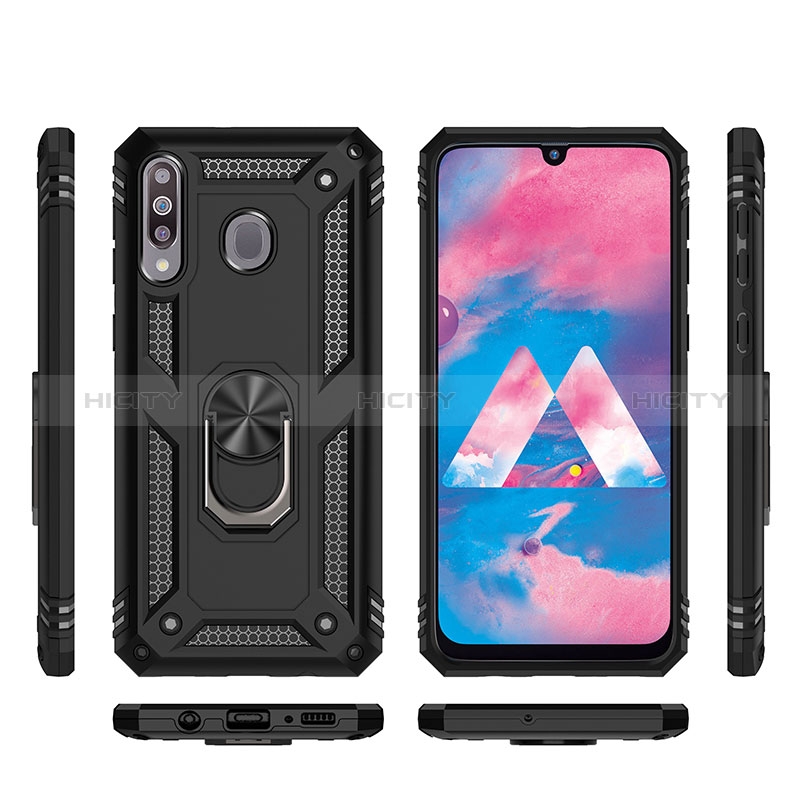 Custodia Silicone e Plastica Opaca Cover con Magnetico Anello Supporto MQ3 per Samsung Galaxy A40s