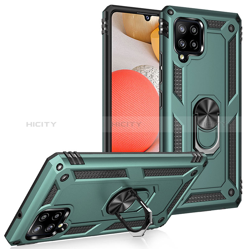 Custodia Silicone e Plastica Opaca Cover con Magnetico Anello Supporto MQ3 per Samsung Galaxy A42 5G