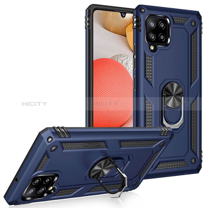 Custodia Silicone e Plastica Opaca Cover con Magnetico Anello Supporto MQ3 per Samsung Galaxy A42 5G